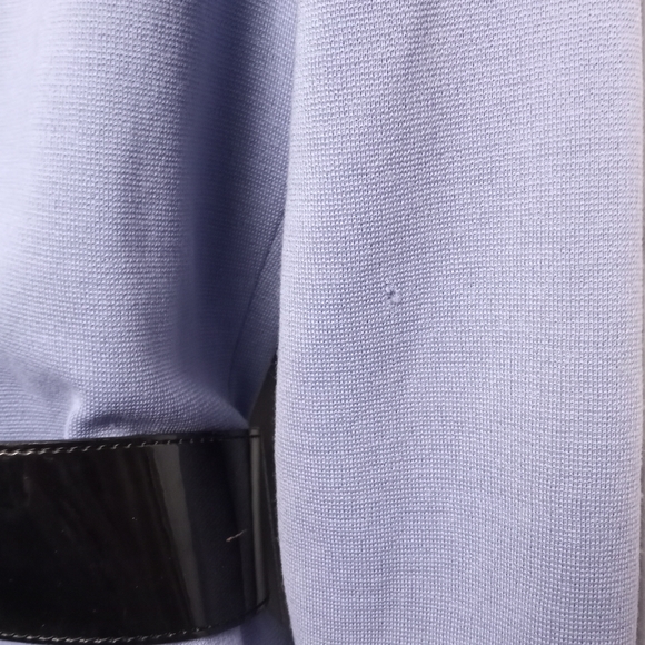 Final Sale - Chic Vintage 1960's ST. ANDREWS Periwinkle Zephyr Wool Dress - Picture 4 of 4